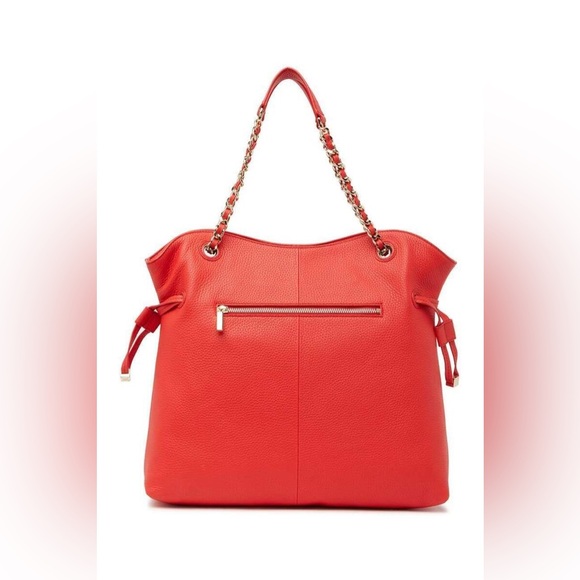 Tory Burch Thea Slouchy Chain Tote in Brilliant Red - Picture 3 of 12